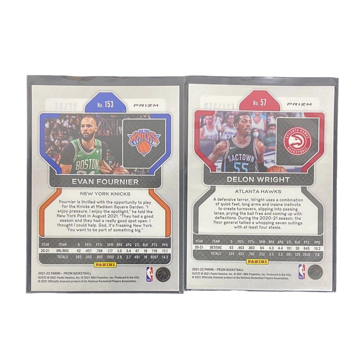 PANINI 2021-22 75 125 PRIZM