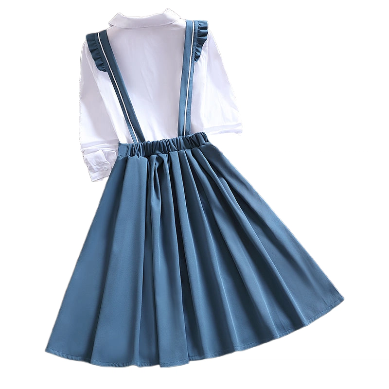 桴生 春夏装制服套装衬衣背带裙表演套装连衣裙女装 女款