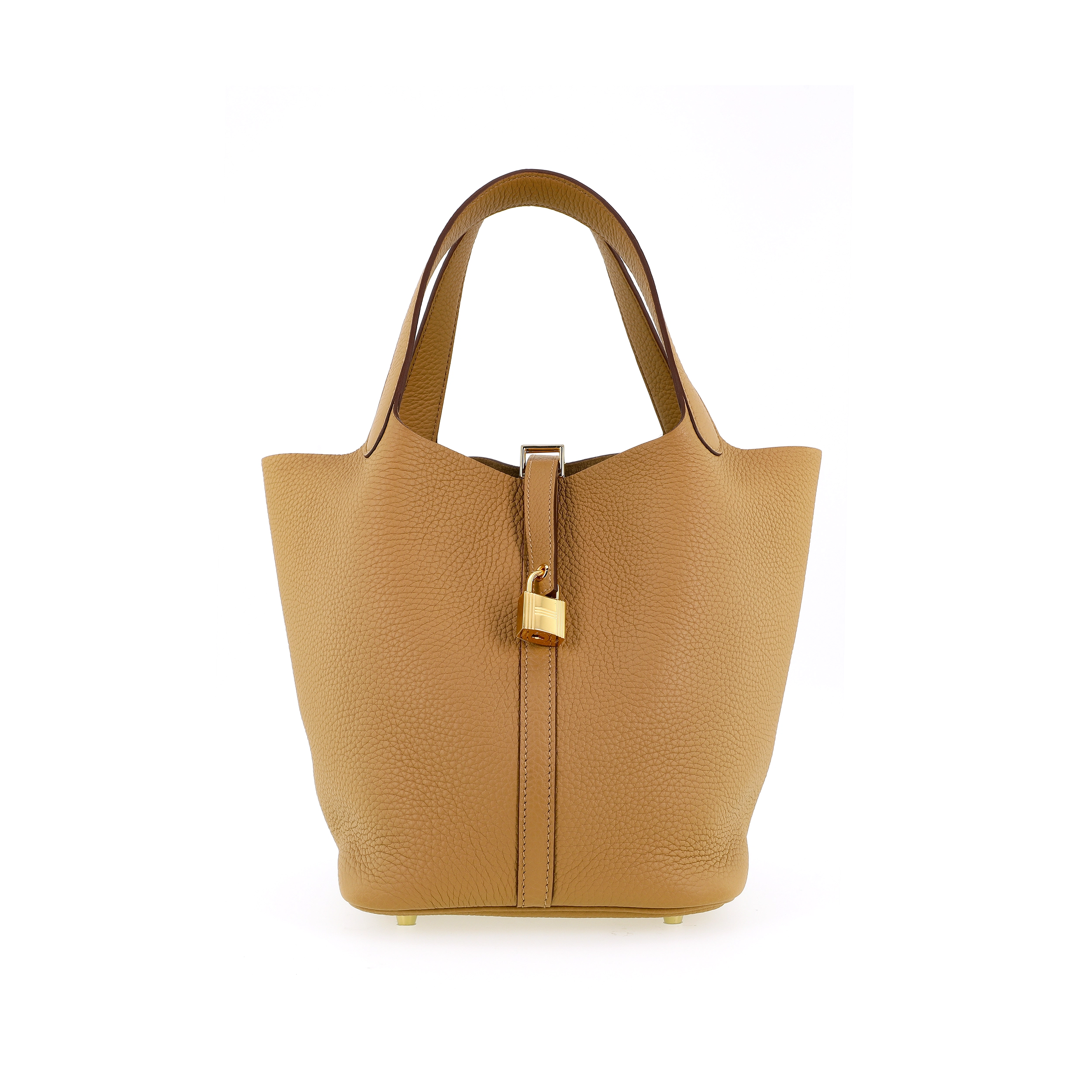 HERMES Picotin Lock 22Taurillon Clemence 4B Biscuit