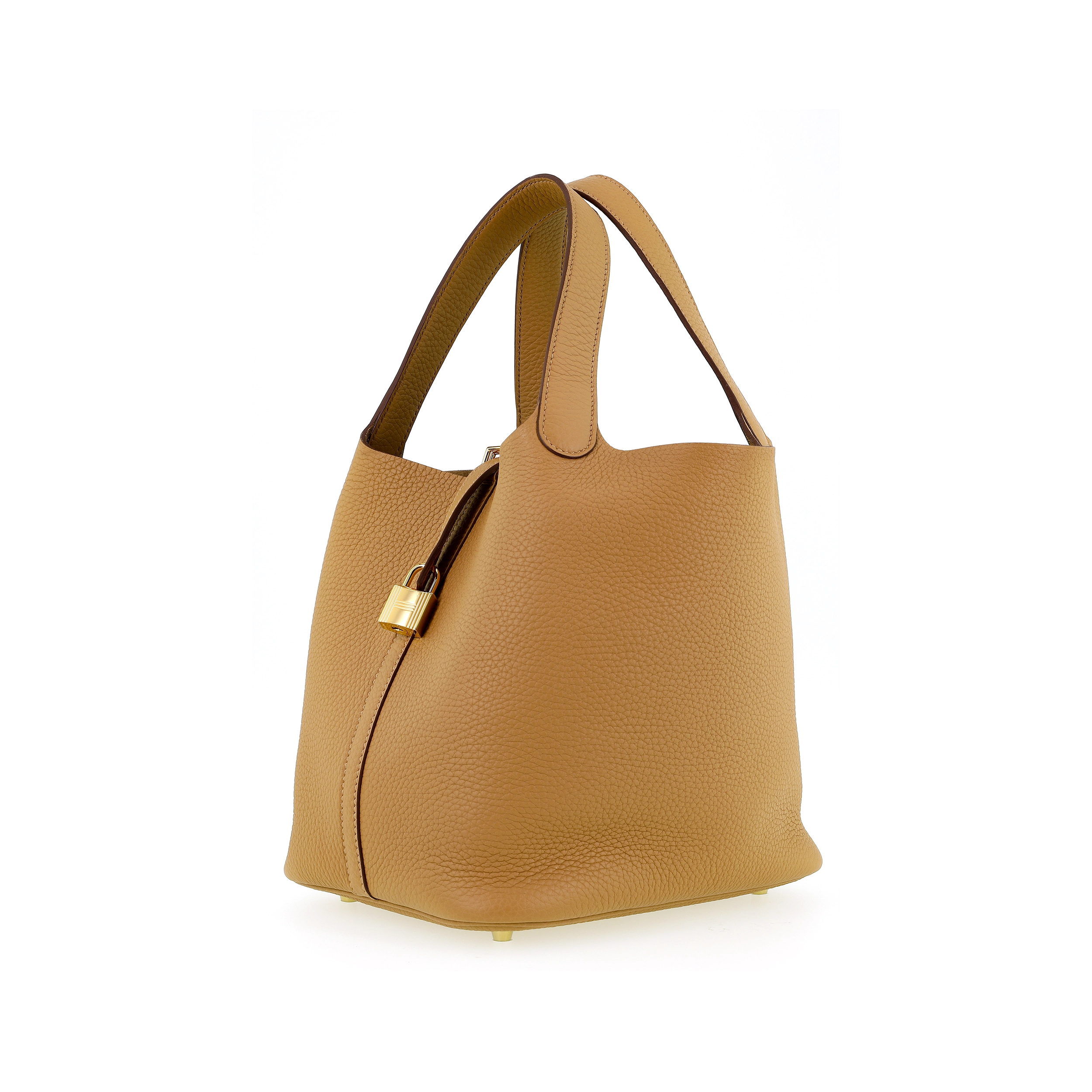 HERMES Picotin Lock 22Taurillon Clemence 4B Biscuit