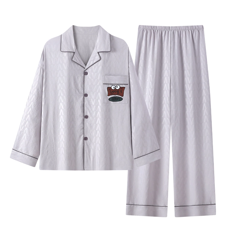 俏霓桐 简约高级感可爱卡通舒适可外穿家居服睡衣套装 男款 图色