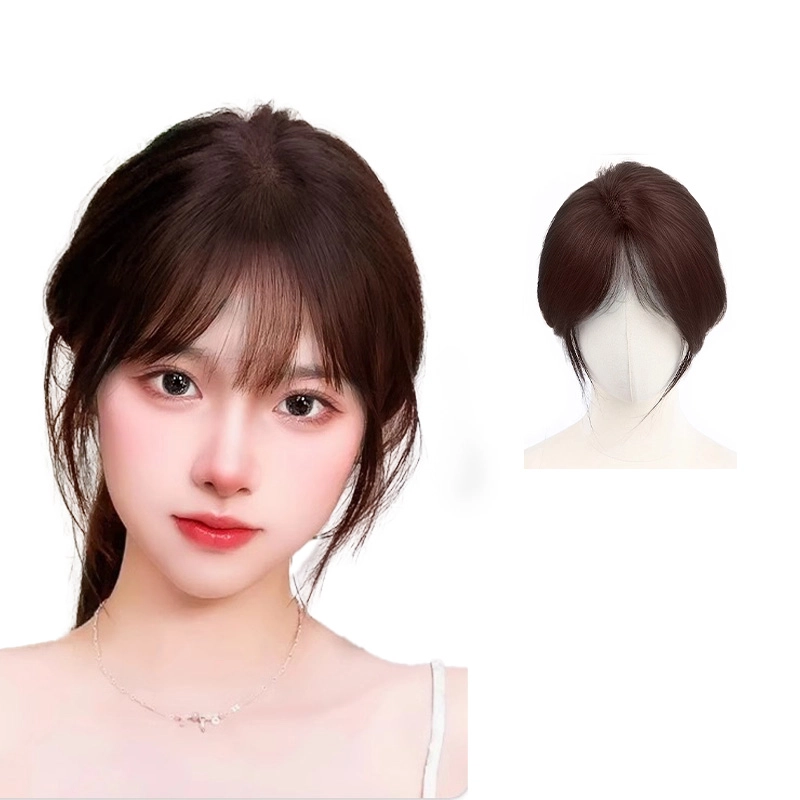 晚晚风 裸感轻透假发女片 头顶增发量蓬松真发高颅顶无痕自然遮白发补发片