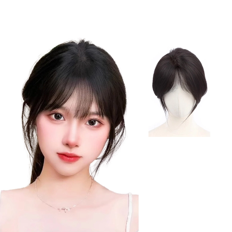 晚晚风 裸感轻透假发女片 头顶增发量蓬松真发高颅顶无痕自然遮白发补发片