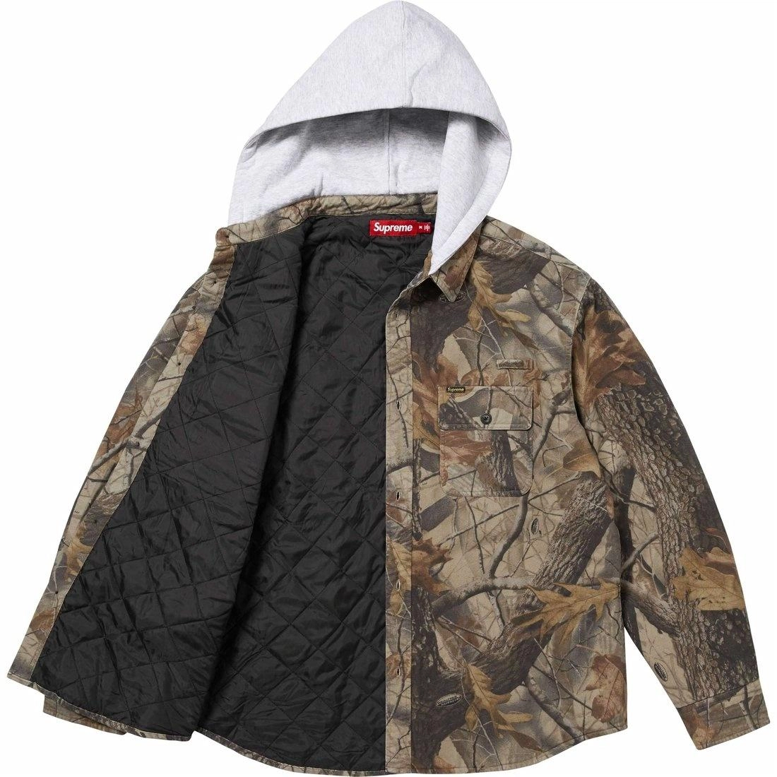 Supreme SS25 WEEK1 Quilted Lined Hooded Flannel Shirt
