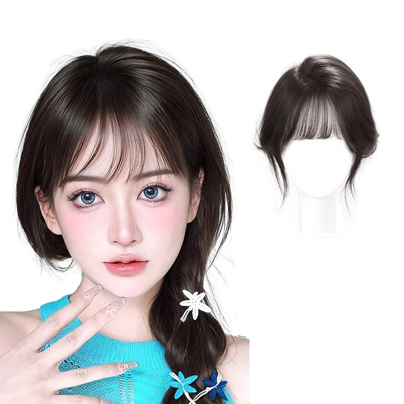 晚晚风 氛围感假发女片 头顶蓬松高颅顶前额自然全真发增发量遮白补发片