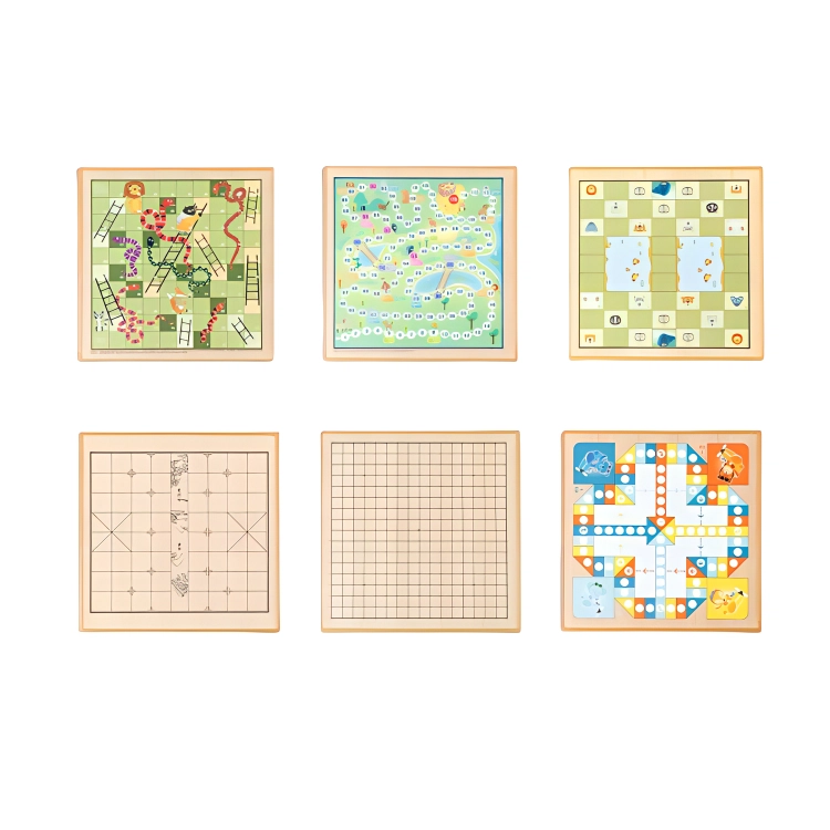 乐智由我 益智玩具五子棋跳棋多功能斗兽游戏棋双面益智游戏棋盘 桌游