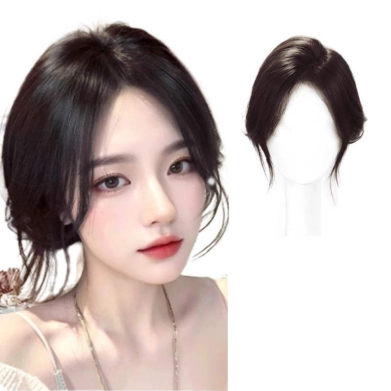 晚晚风 云轻纱假发女片 头顶真发隐形遮白发蓬松高颅顶增发量一片式补发片