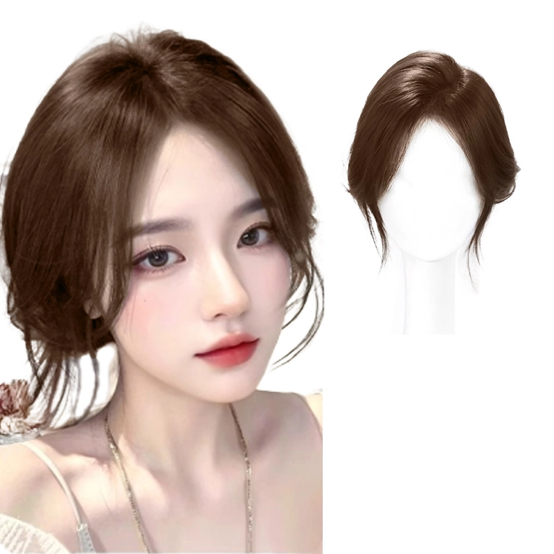 晚晚风 云轻纱假发女片 头顶真发隐形遮白发蓬松高颅顶增发量一片式补发片