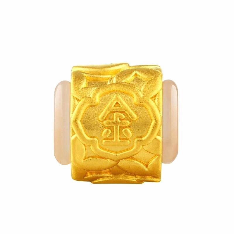 【集福记】 六桂福珠宝 五行之力 金木水木土  招财转运 八方来财 时来运转 足金 一口价 黄金串珠 男女同款情侣款