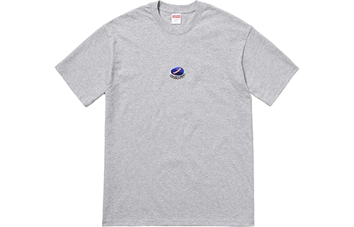 Supreme FW18 Bottle Cap Tee Heather Grey LogoT