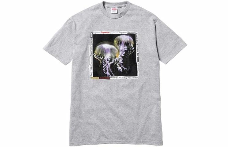 Supreme SS18 Jellyfish Tee Heather Grey T