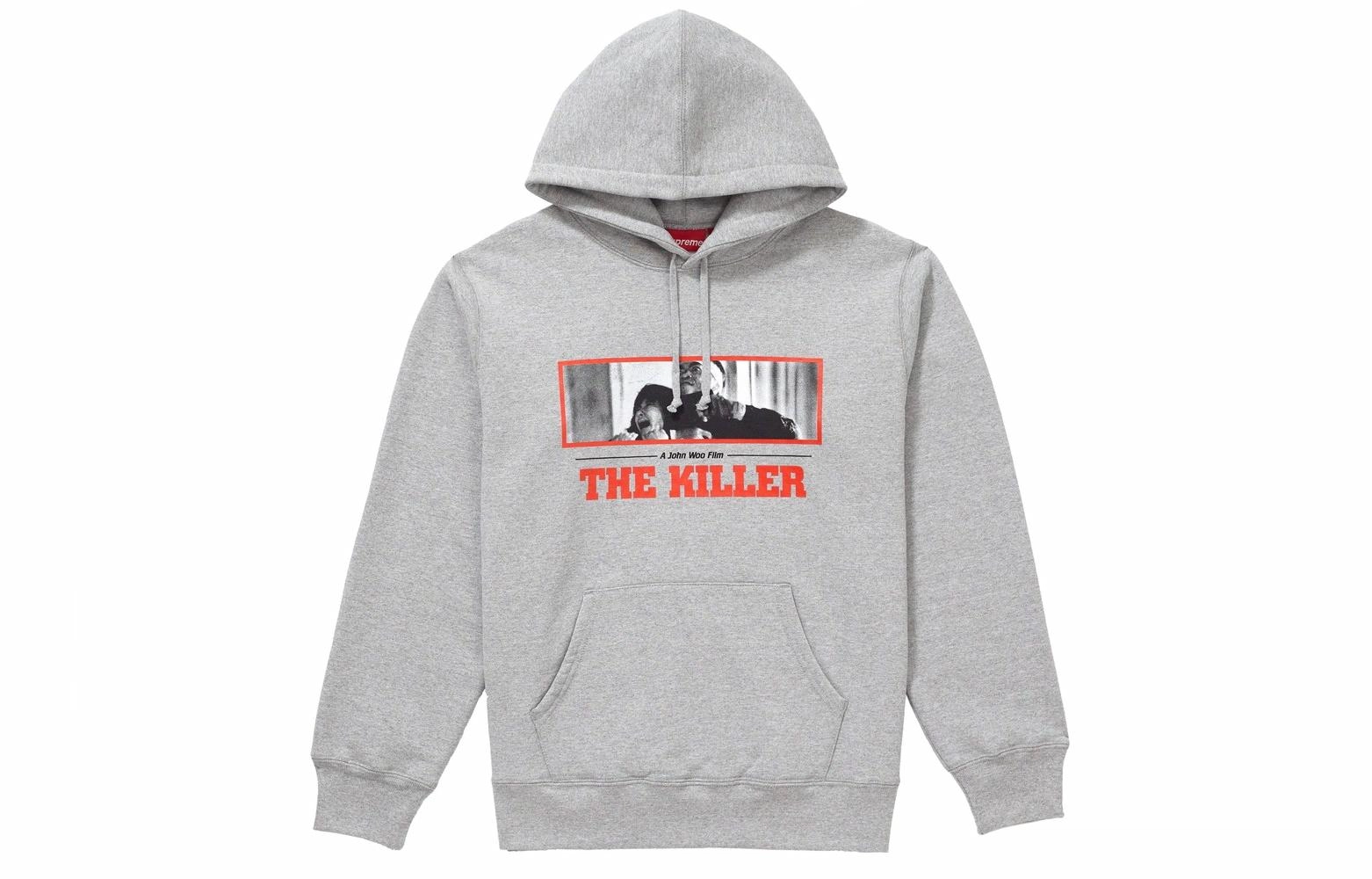Supreme FW18 The Killer Hooded Sweatshirt Heather Grey