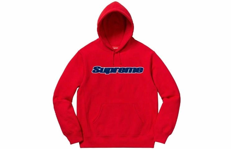 Supreme SS19 Chenille Hooded Sweatshirt logo