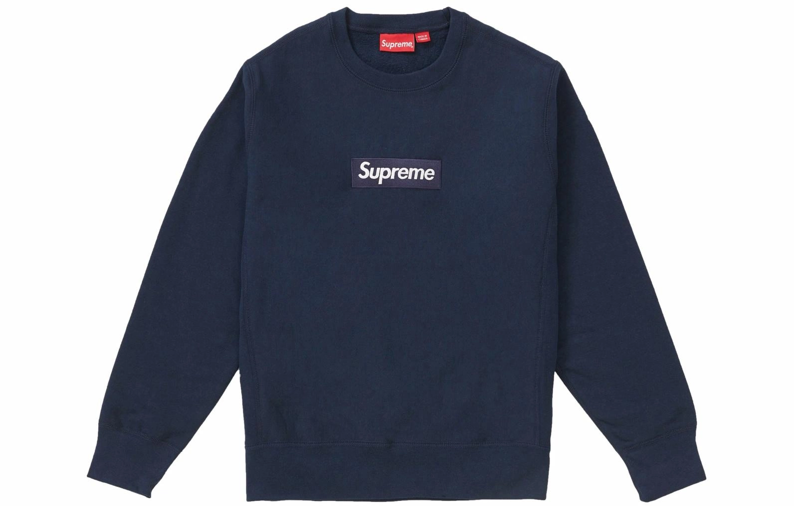 Supreme FW18 Box Logo Crewneck Navy