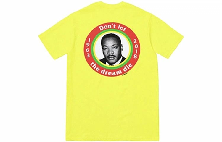 Supreme SS18 MLK Dream Tee Bright Yellow T