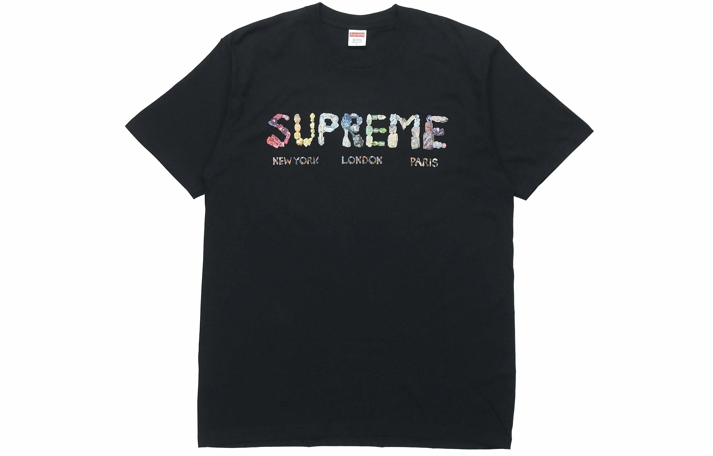 Supreme SS18 Rocks Tee Black Logo T
