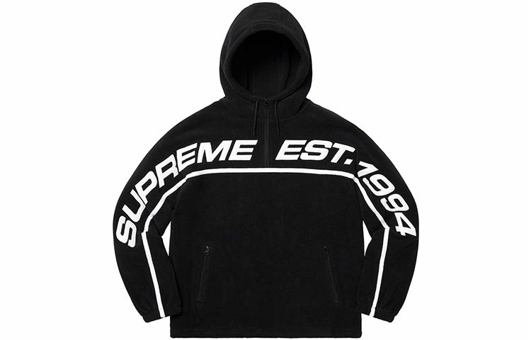 Supreme FW19 Week 15 Polartec Half Zip Hooded Sweatshirt