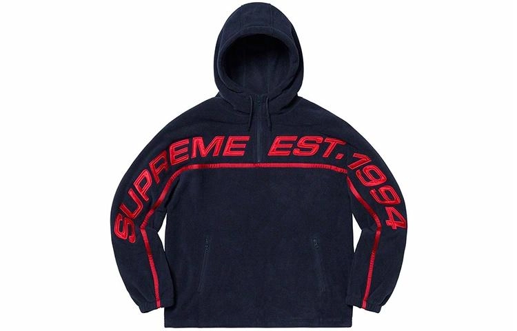Supreme FW19 Week 15 Polartec Half Zip Hooded Sweatshirt
