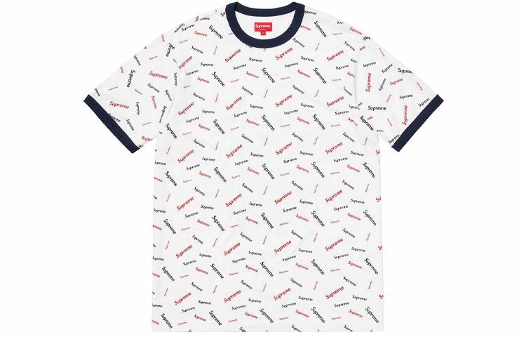 Supreme FW18 Scatter Ringer White LogoT