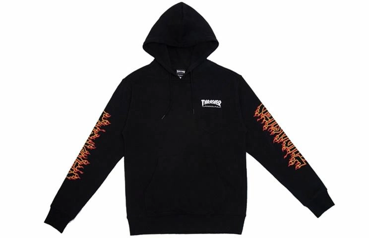 Thrasher Flame Outline Pocket Hooded Sweatshirt Logo