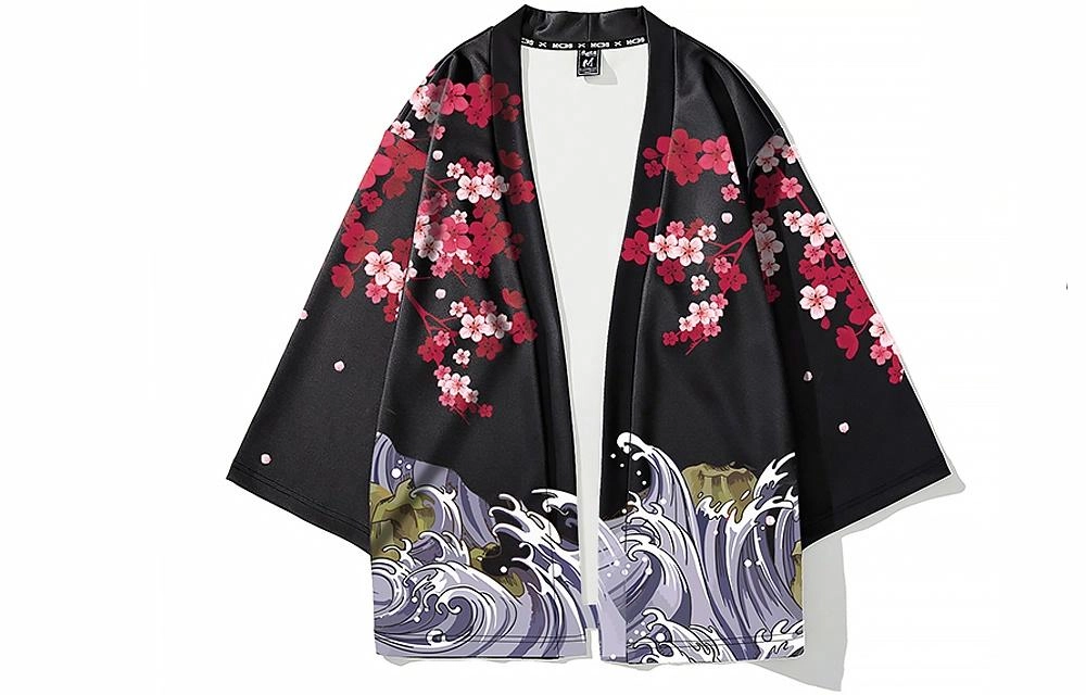 木村三社 樱花仙鹤印花 道袍汉服 男女同款