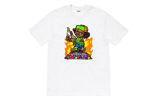 Supreme SS19 Molotov Kid Tee AshGrey T