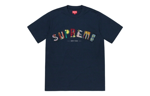 Supreme SS19 City Arc Tee Navy logoT