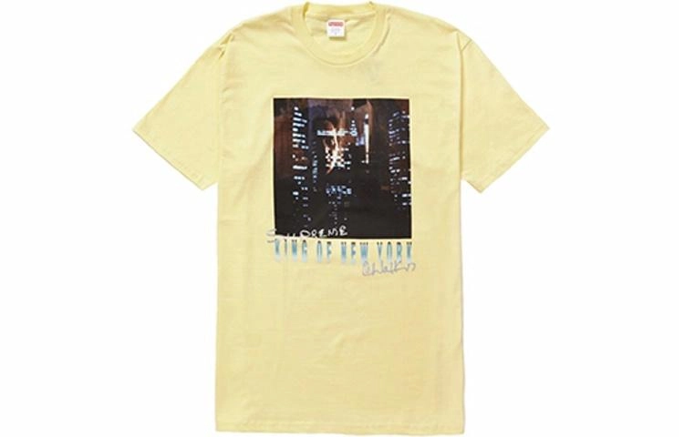 Supreme SS19 Christopher Walken King Of New York Tee Pale Yellow T