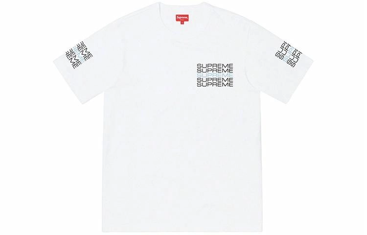 Supreme SS19 Stack Logo Tee White Logo T