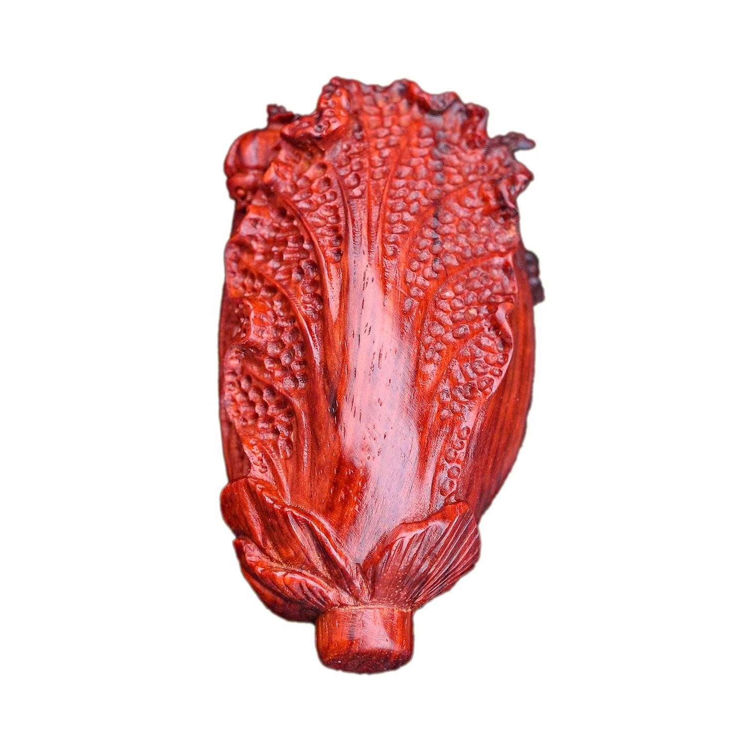 絮物 国风新中式大白菜车载文玩盘玩工艺装饰品手工精雕 小叶紫檀 把件 男女同款情侣款