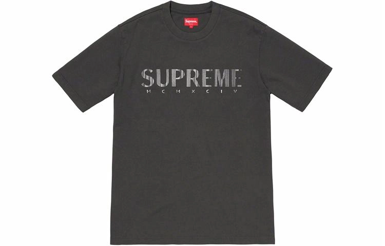 Supreme SS19 Gradient Logo Tee DustyBlack logoT