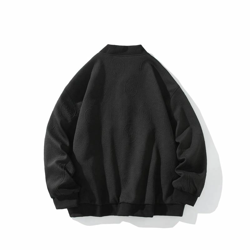 轻迎 纯色大码日系宽松棒球服港风夹克 男款