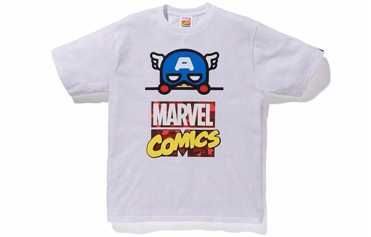 BAPE X Marvel Comic Captain Tee T