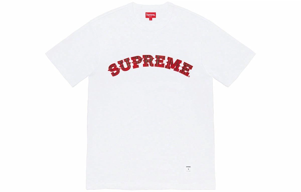 Supreme FW20 Week 1 Plaid Appliqu SS Top LogoT