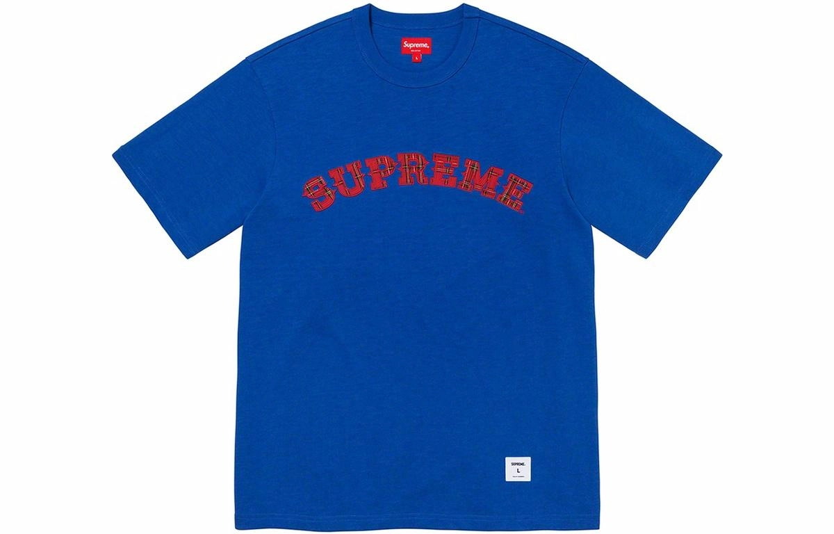 Supreme FW20 Week 1 Plaid Appliqu SS Top LogoT