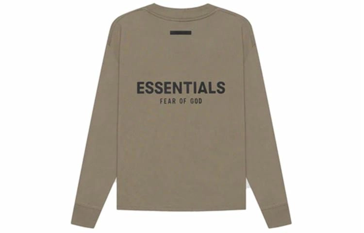 Fear of God Essentials SS21 Long Sleeve Tee Taupe LogoT