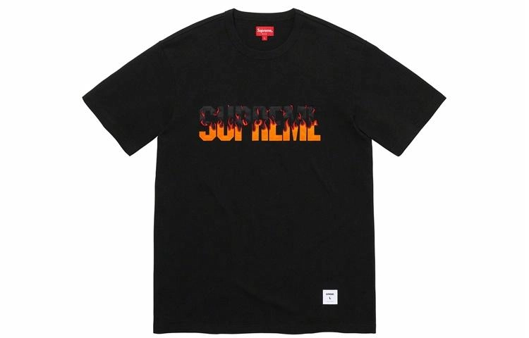 Supreme FW19 Week 1 Flame SS Top logoT
