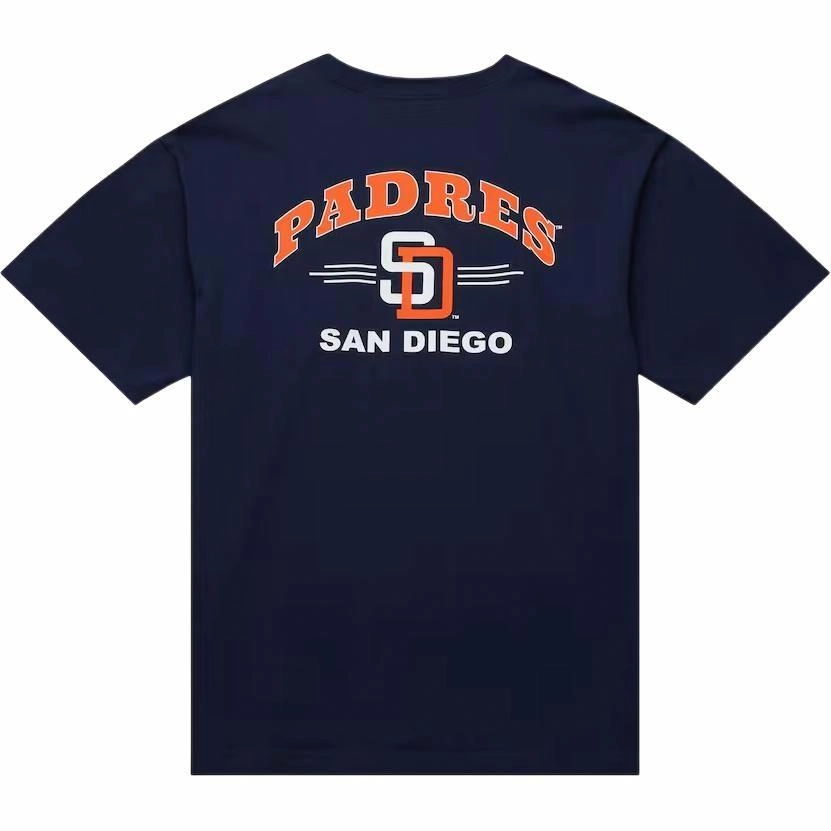 Mitchell Ness x MLB SAN DIEGO PADRES intage Logo Double Hit Pocket T