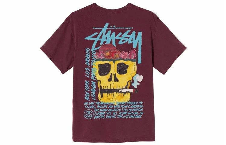 Stussy Smokin Skull Tee logoT