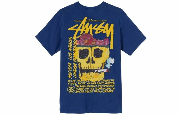Stussy Smokin Skull Tee logoT