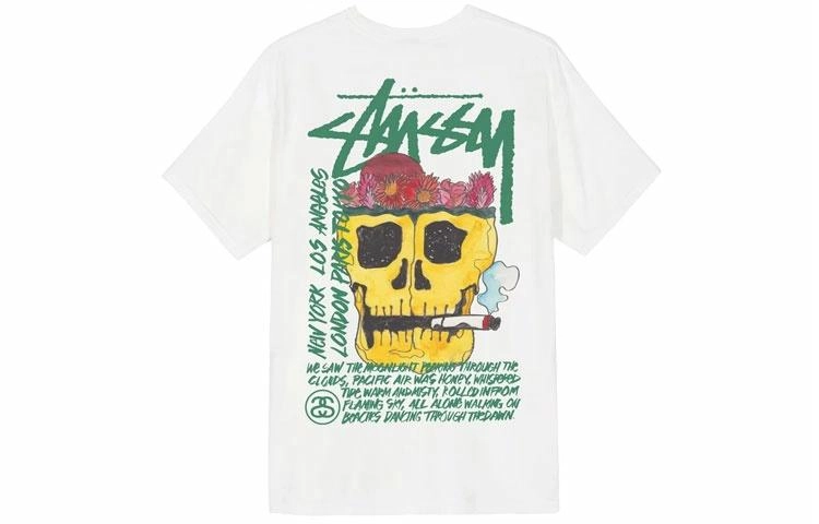 Stussy Smokin Skull Tee logoT