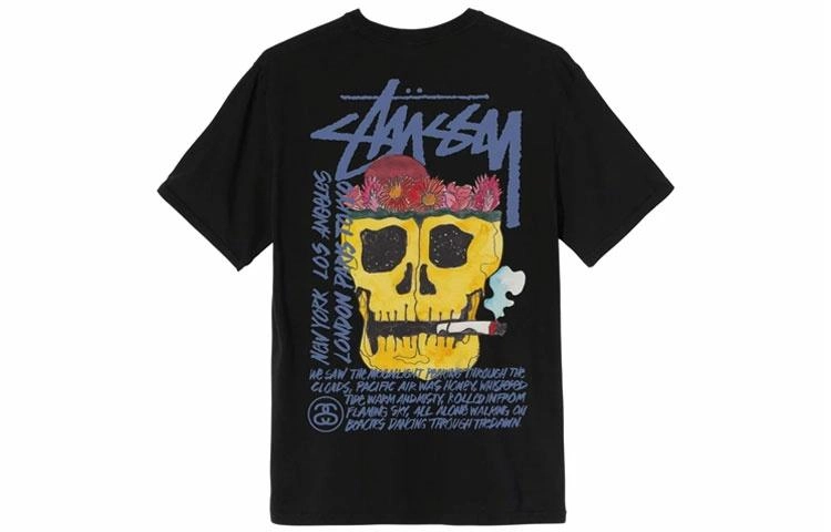 Stussy Smokin Skull Tee logoT
