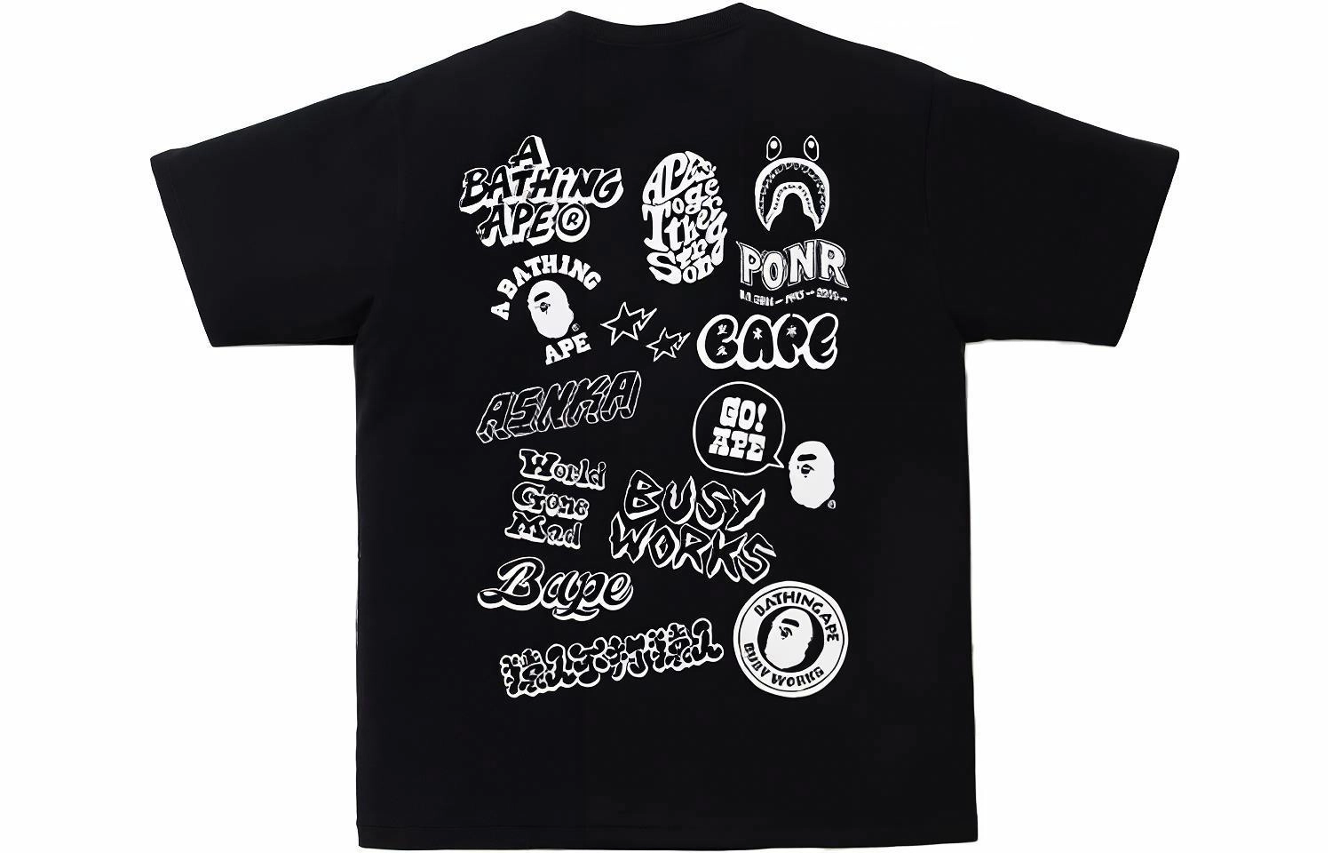 A BATHING APE BAPE Bicolor Bape Graffiti Tee T