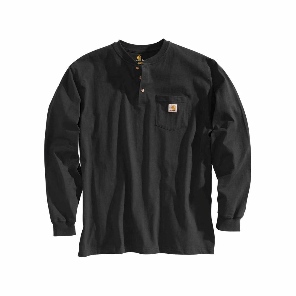 Carhartt K128 HEAVYWEIGHT LONG-SLEEVE POCKET HENLEY T-SHIRTT LOOSE FIT