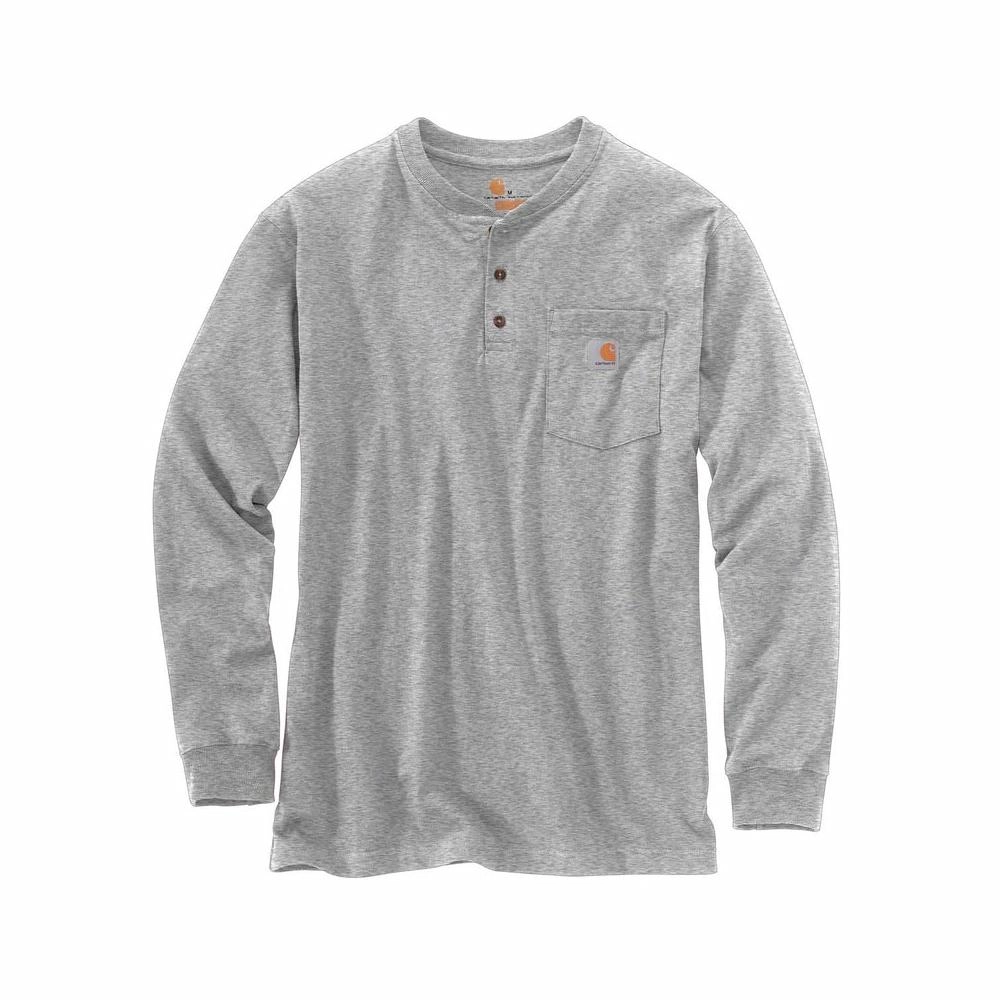 Carhartt K128 HEAVYWEIGHT LONG-SLEEVE POCKET HENLEY T-SHIRTT LOOSE FIT