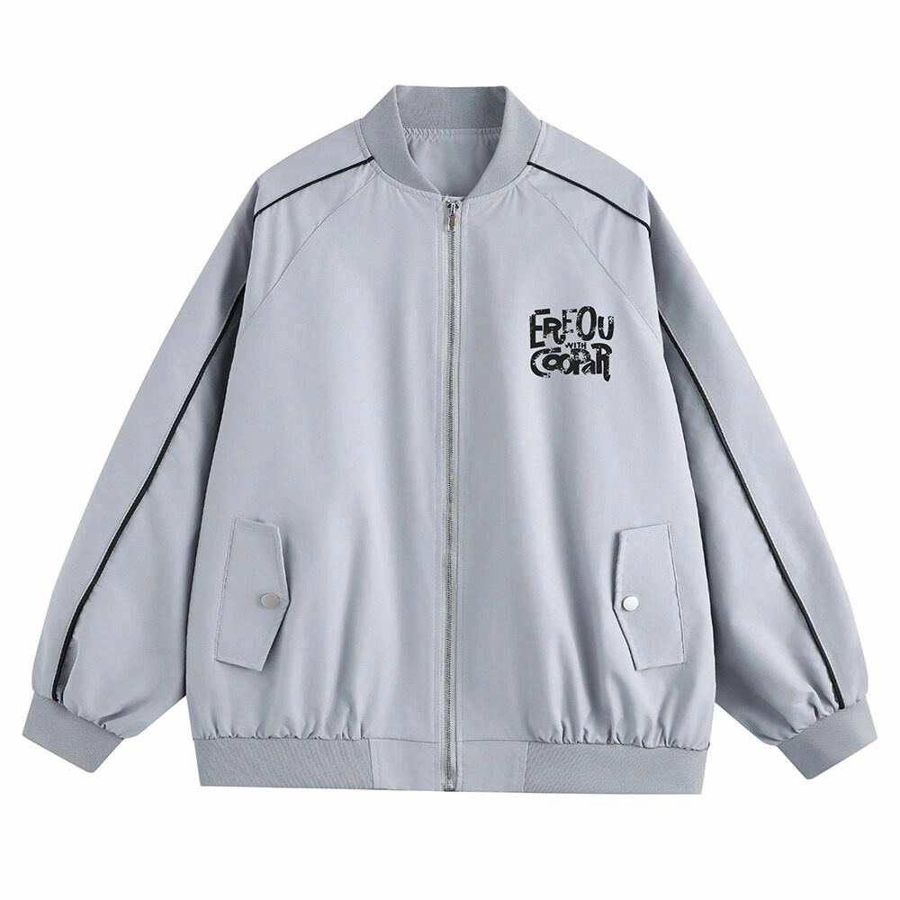 轻迎  宽松字母印花棒球服 男款
