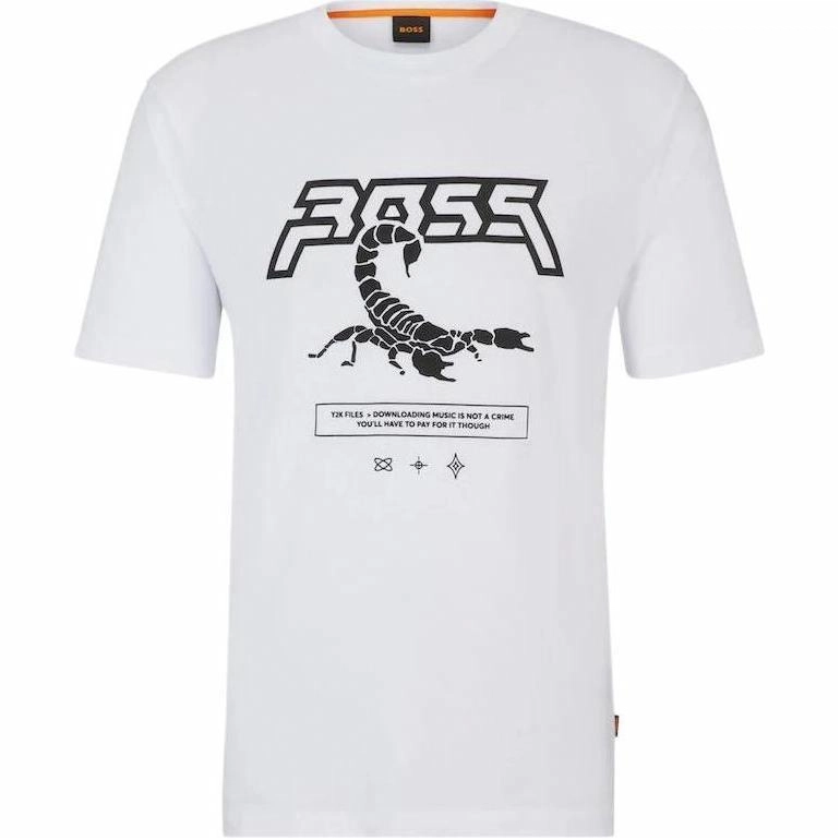HUGO BOSS Cotton-Jersey T-Shirt With Seasonal Artwork T