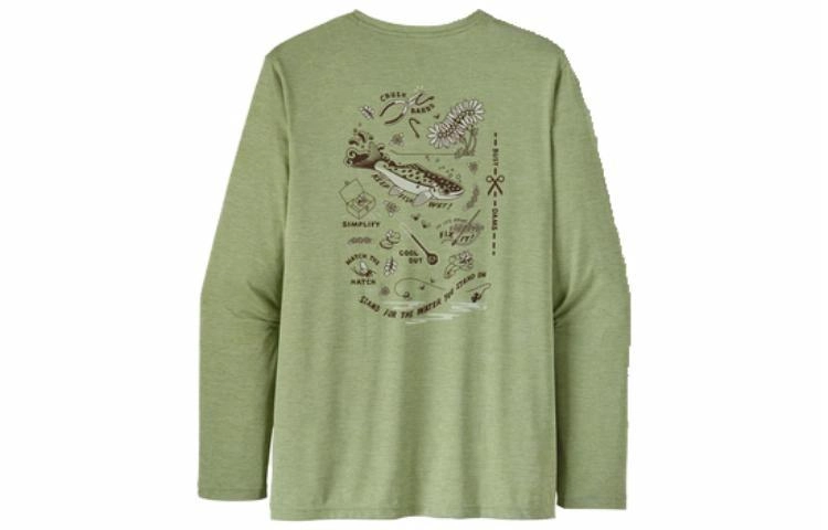 patagonia Men's Long-Sleeved Capilene Cool Daily Fish Graphic Shirt C1T