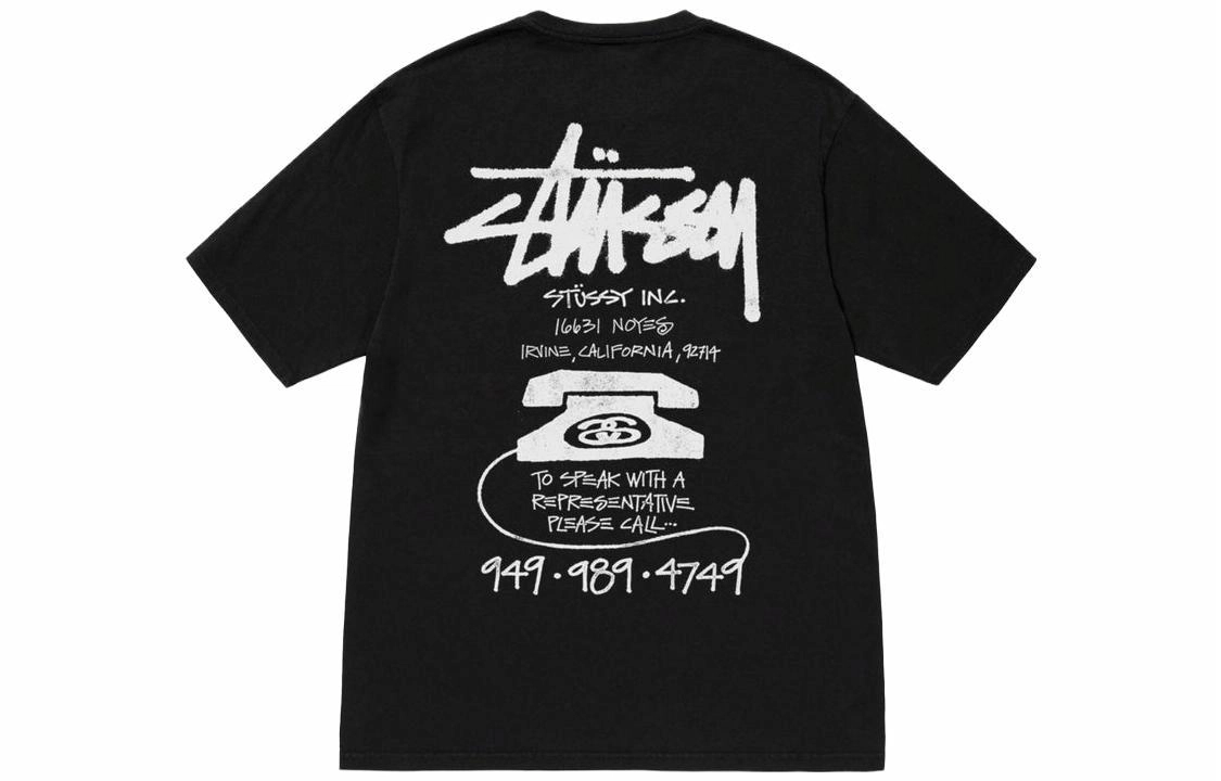 Stussy FW23 OLD PHONE TEE PIGMENT DYED T