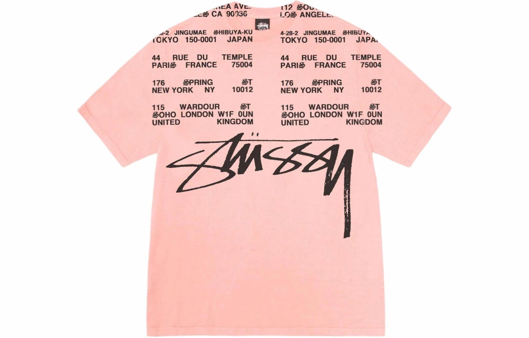 Stussy SS24 LOCATIONS TEE PIGMENT DYED T